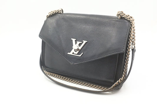Louis Vuitton MyLockMe Chain Pochette in Black Leather