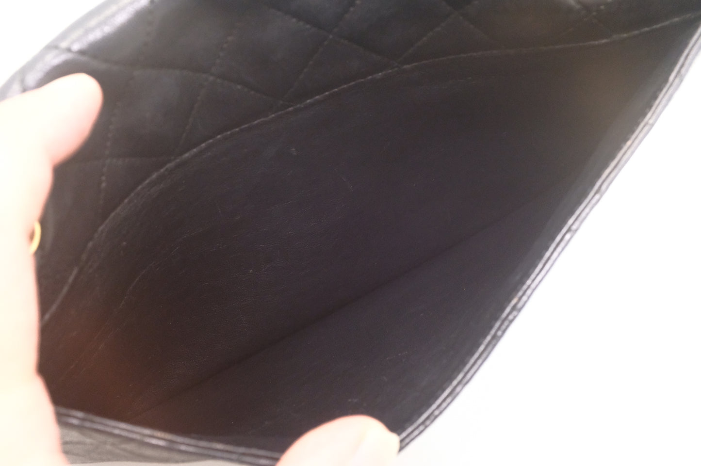 Chanel Shoulder Bag in Black Matelasse Lambskin Leather