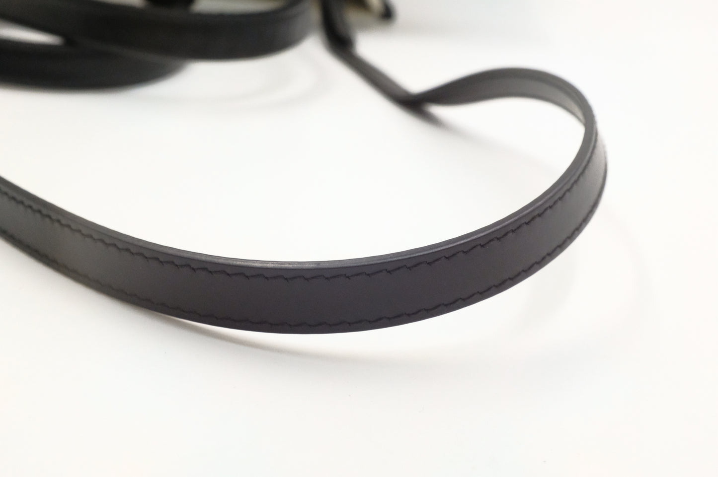 Balenciaga Neo Navy Large Tote in Off-White Canvas and Black Leather