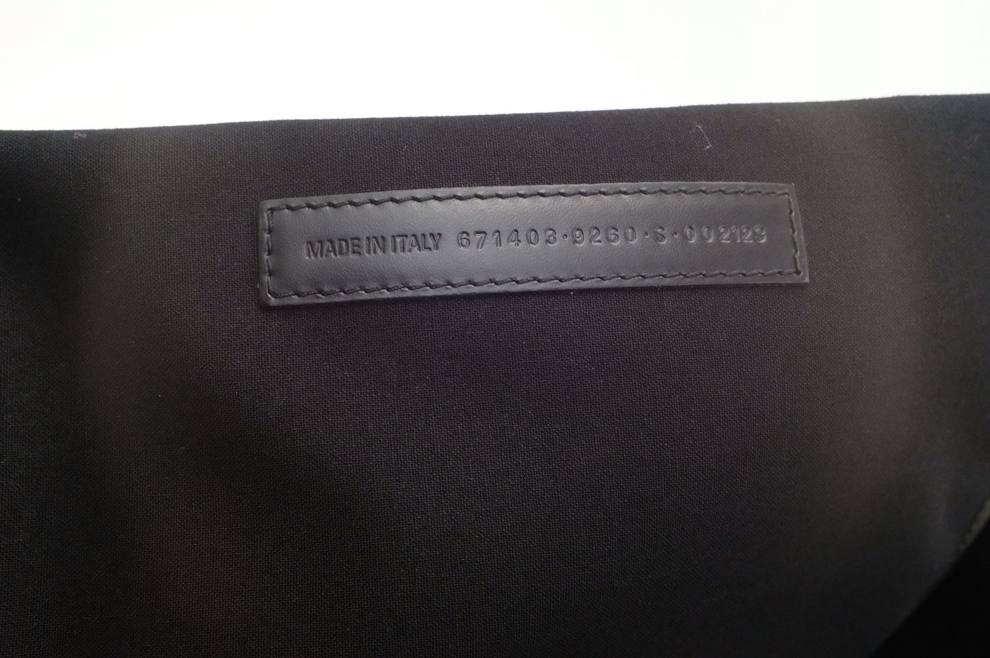 Balenciaga Neo Navy Large Tote in Off-White Canvas and Black Leather