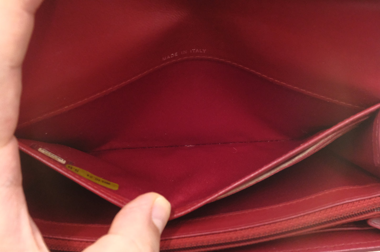 Chanel Camelia Long Wallet in Red Leather