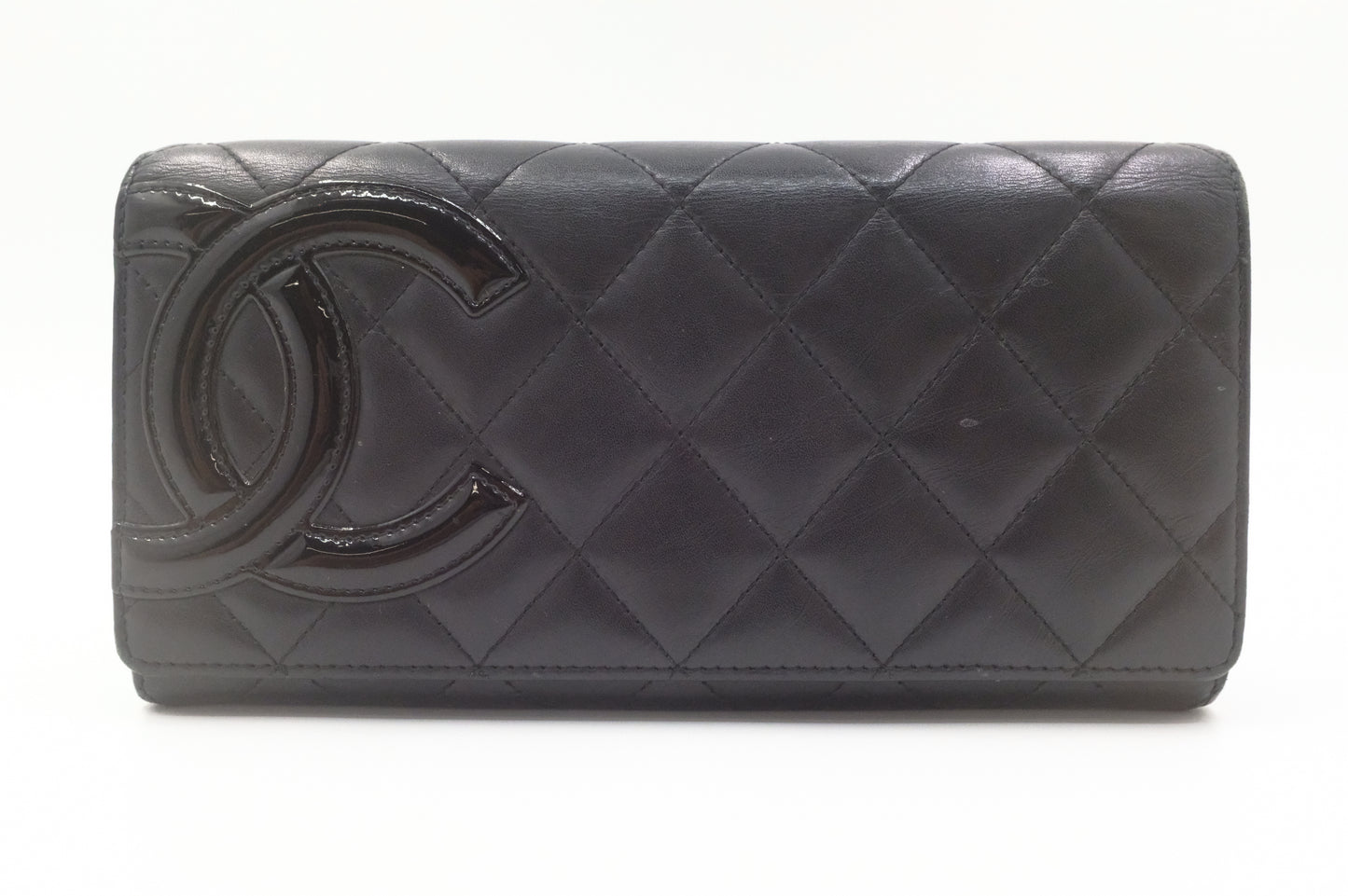 Chanel Long Cambon Wallet in Black Matelassé Leather