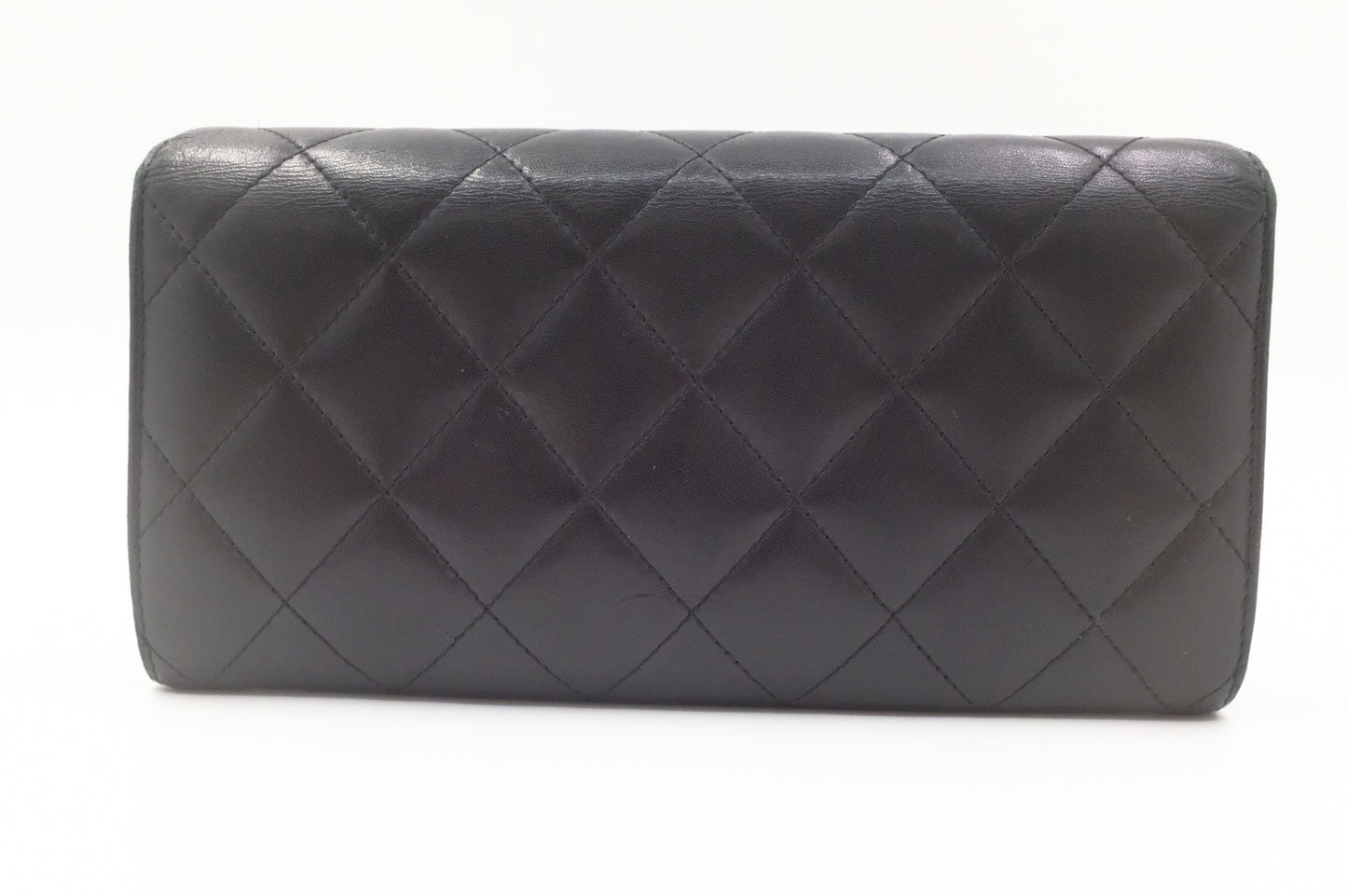 Chanel Long Cambon Wallet in Black Matelassé Leather