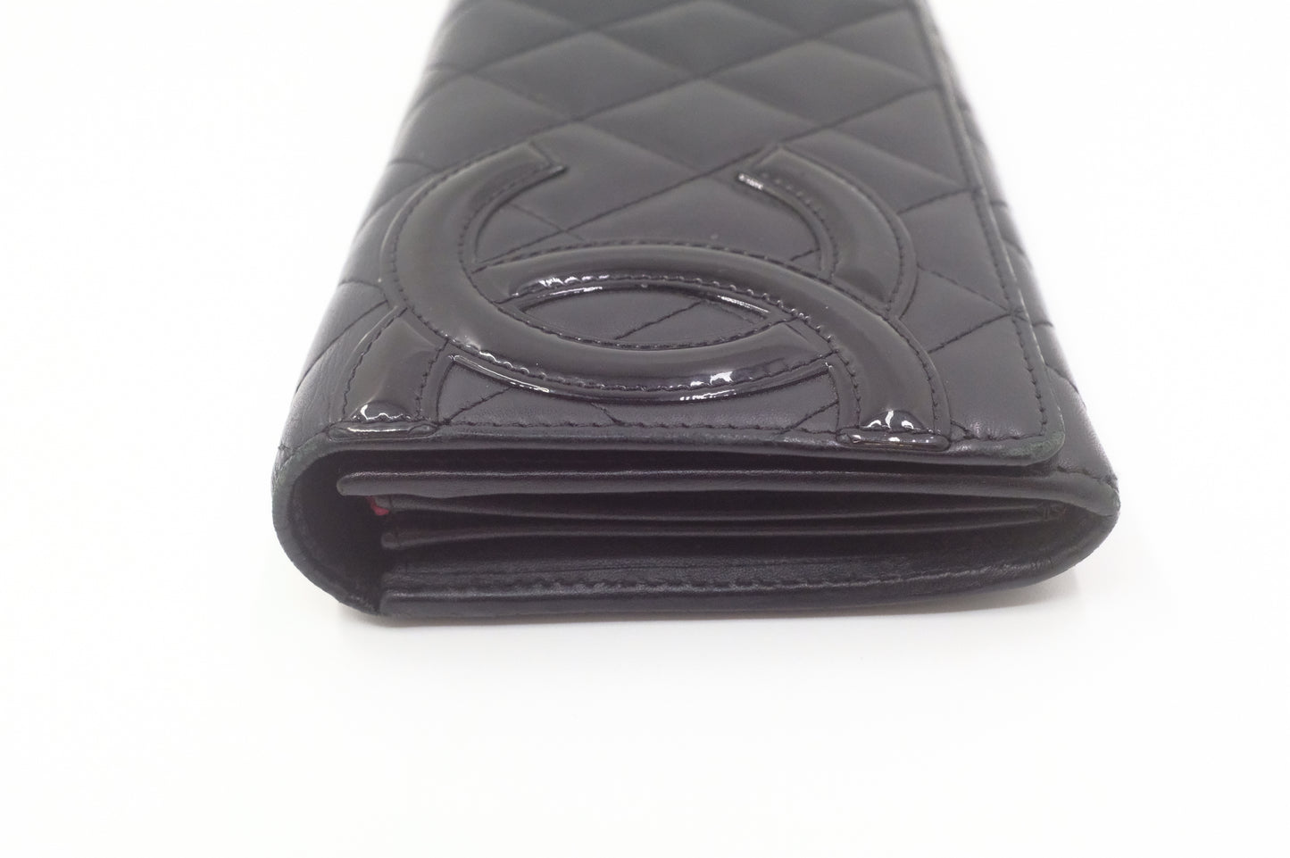 Chanel Long Cambon Wallet in Black Matelassé Leather