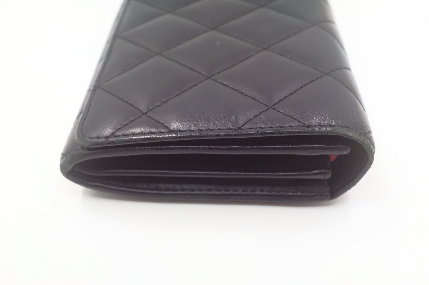 Chanel Long Cambon Wallet in Black Matelassé Leather