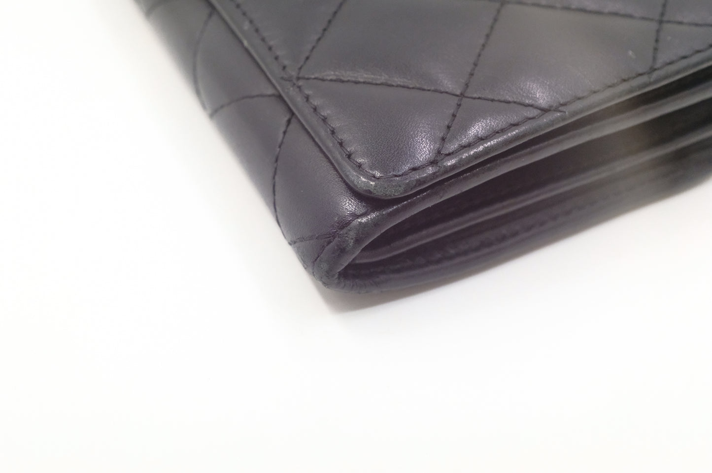 Chanel Long Cambon Wallet in Black Matelassé Leather