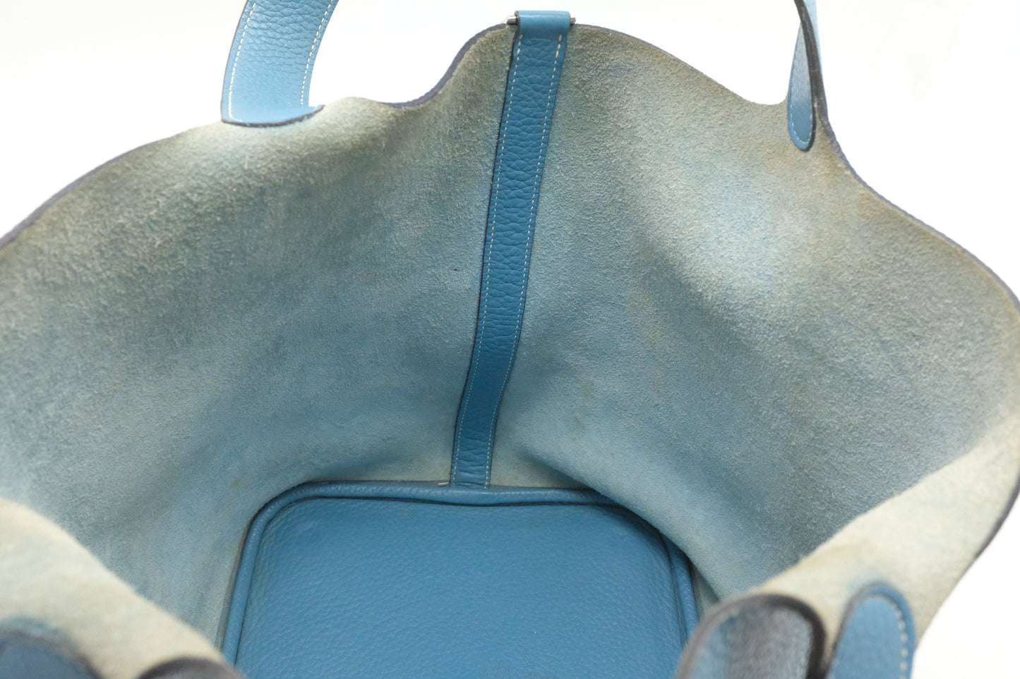 Hermes Picotin TGM in Blue Jean Leather