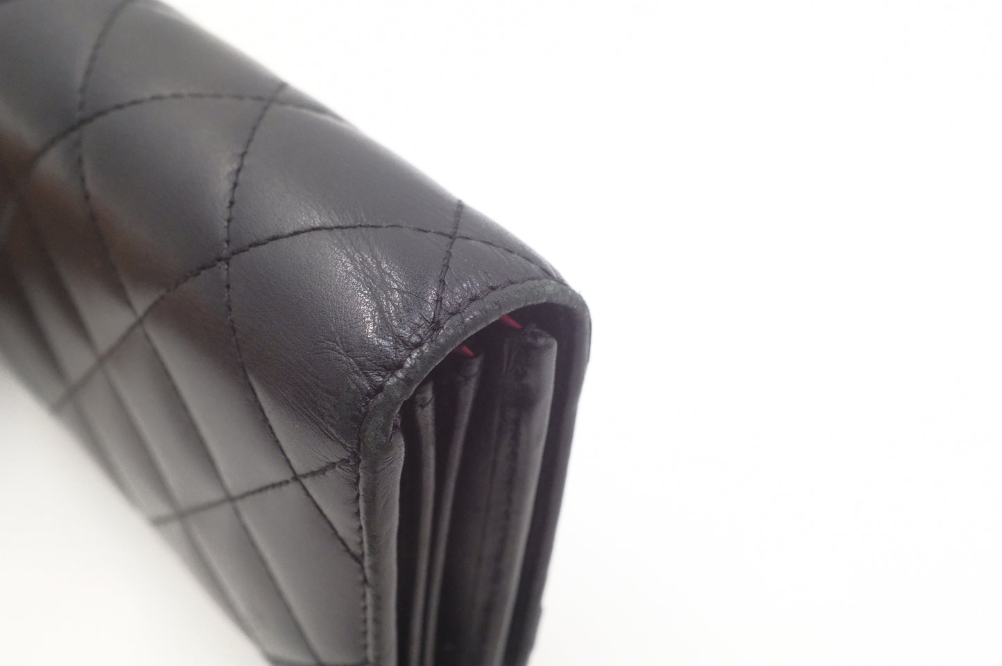 Chanel Long Cambon Wallet in Black Matelassé Leather