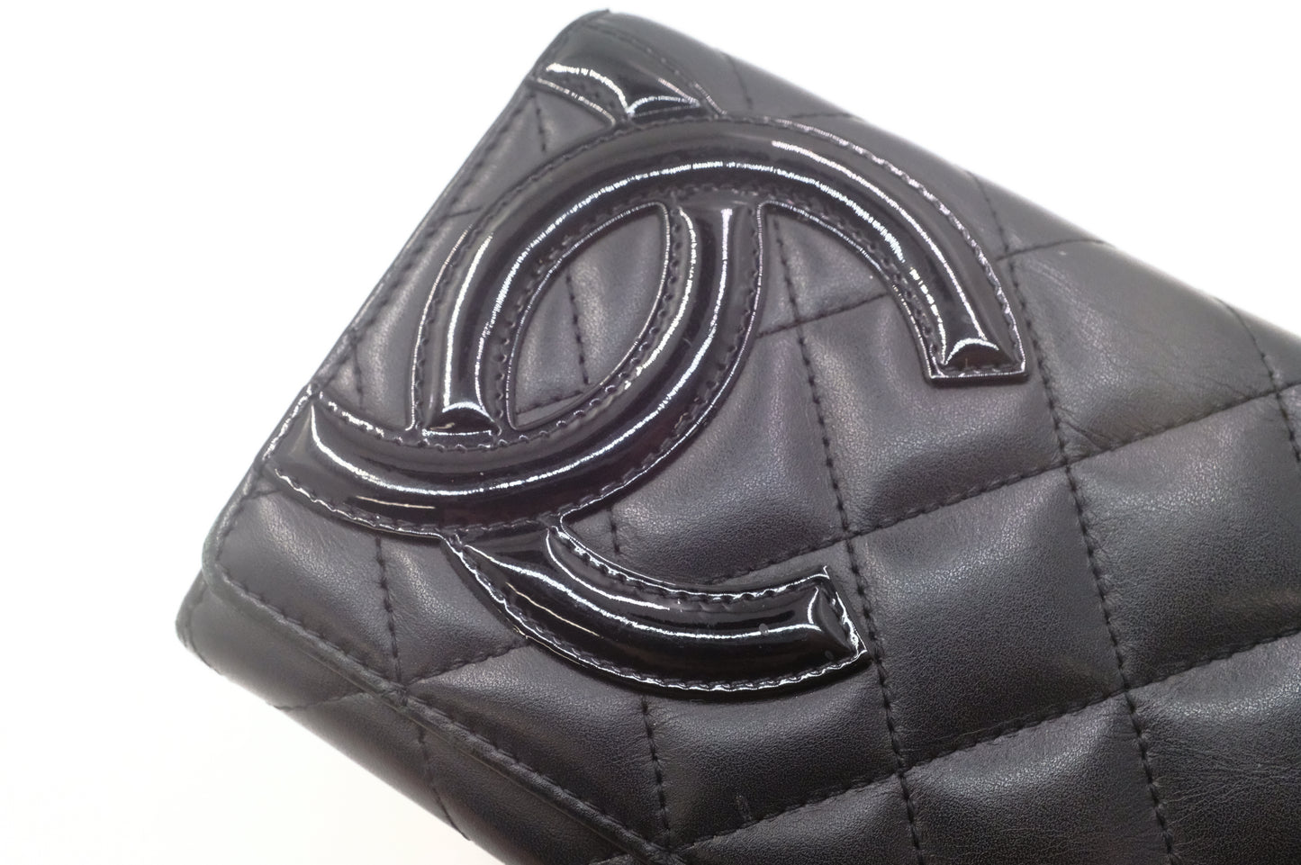 Chanel Long Cambon Wallet in Black Matelassé Leather