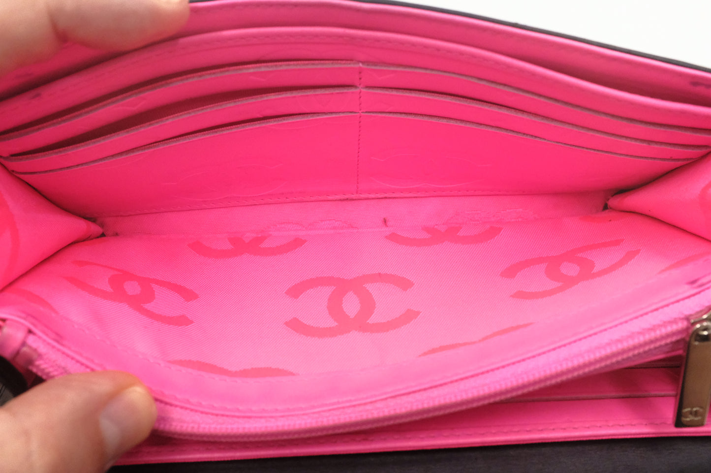 Chanel Long Cambon Wallet in Black Matelassé Leather