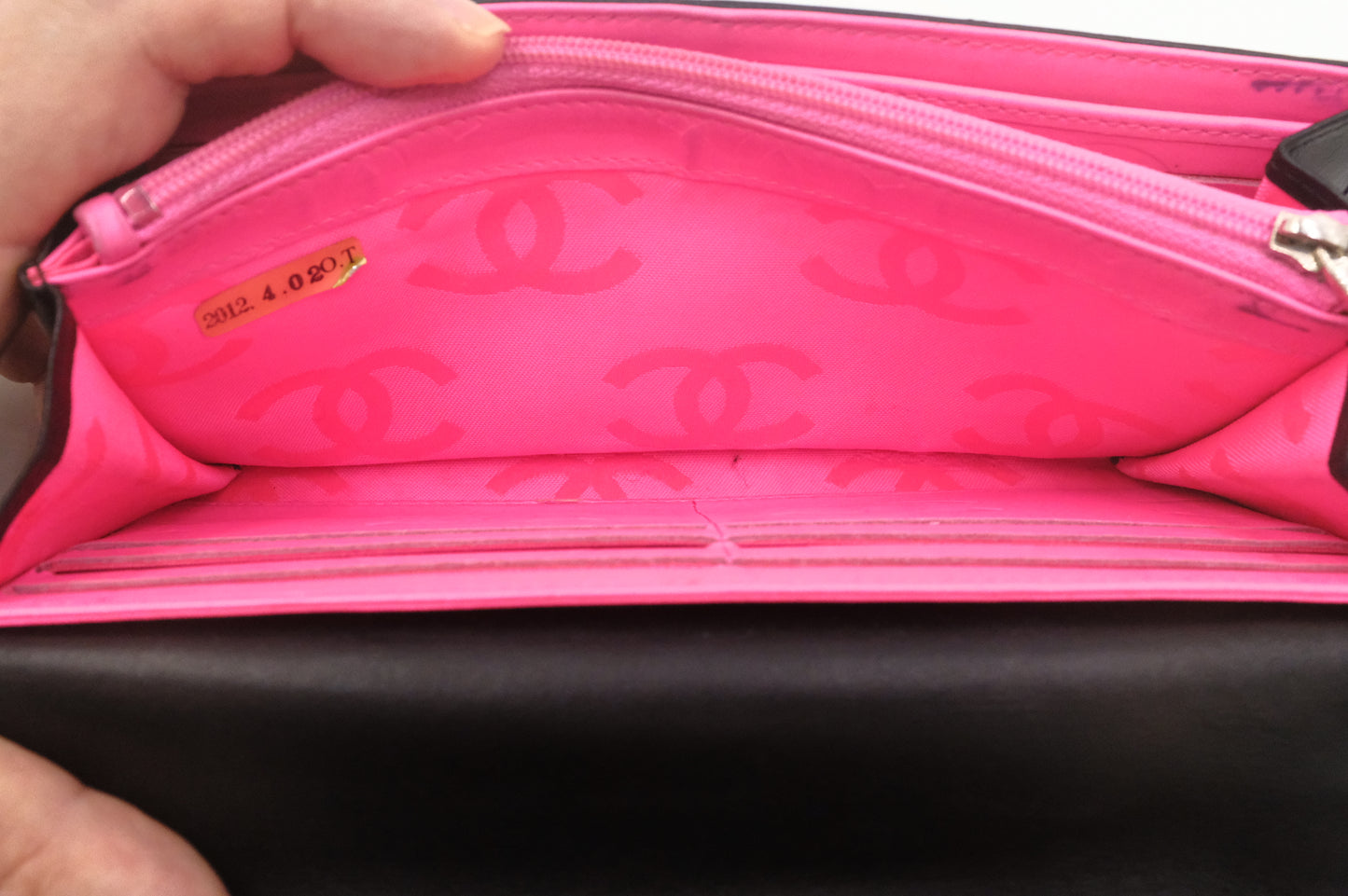 Chanel Long Cambon Wallet in Black Matelassé Leather