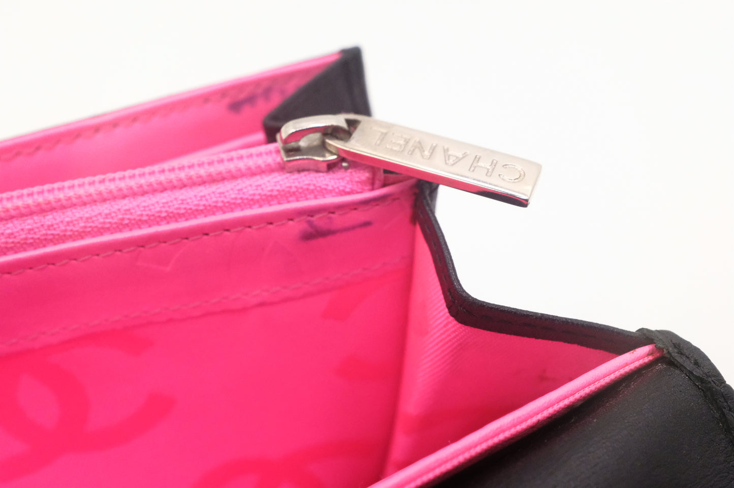 Chanel Long Cambon Wallet in Black Matelassé Leather