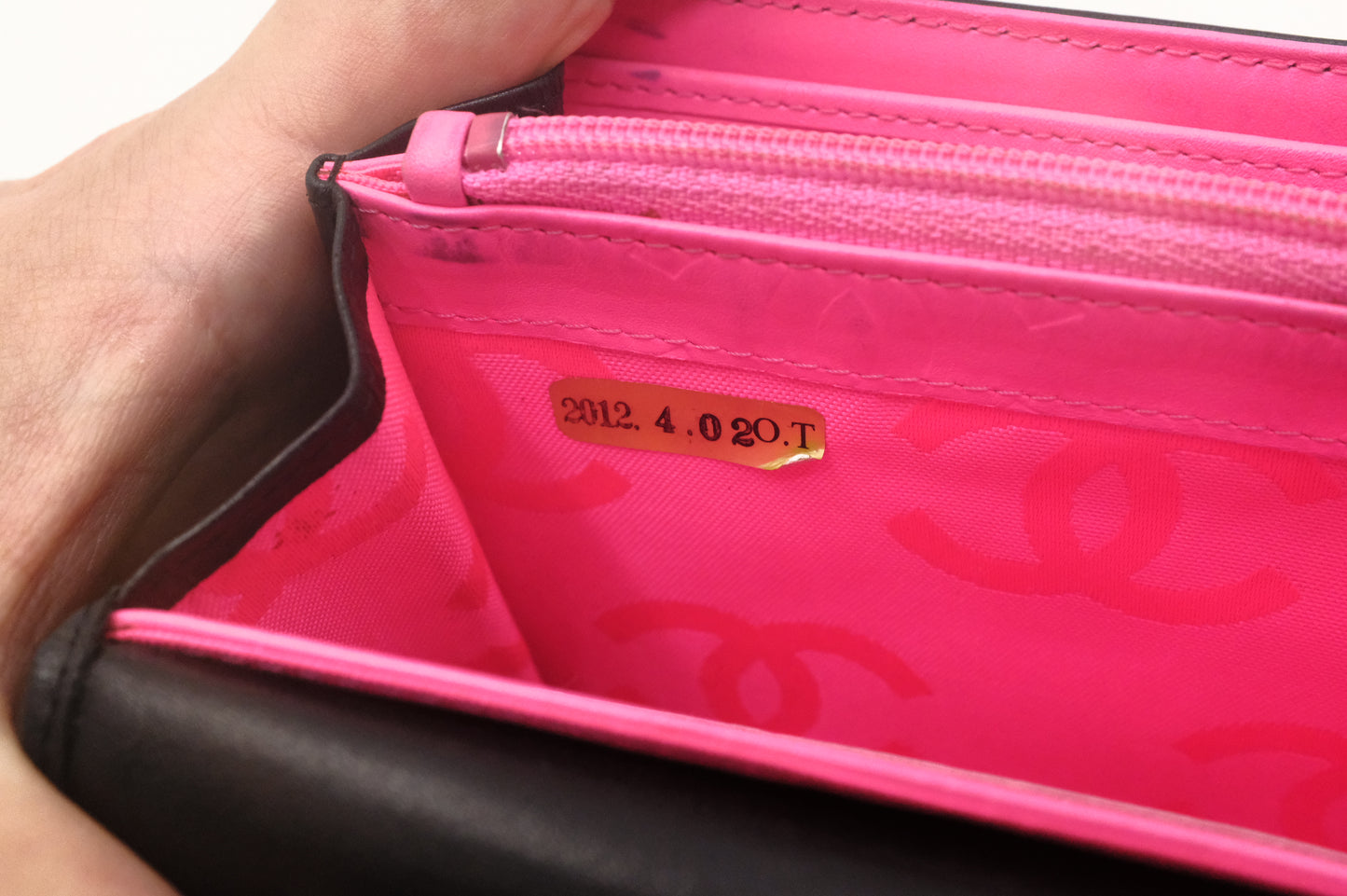 Chanel Long Cambon Wallet in Black Matelassé Leather
