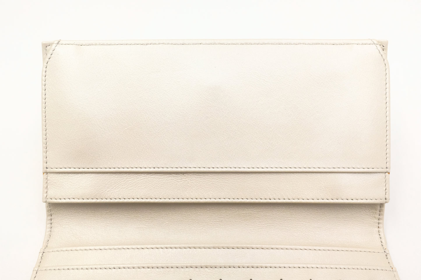 Chanel Long Wallet in Silver Caviar Leather