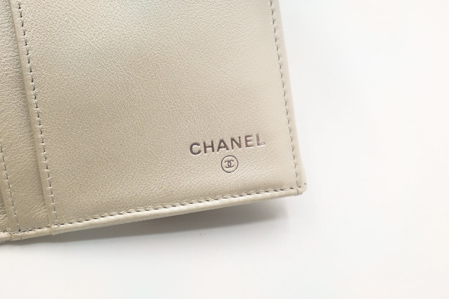 Chanel Long Wallet in Silver Caviar Leather
