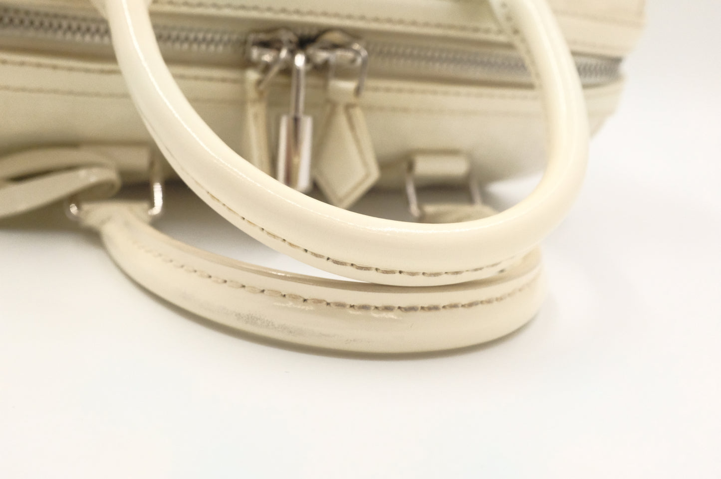 Louis Vuitton Speedy Cube in White Damier Facette Leather