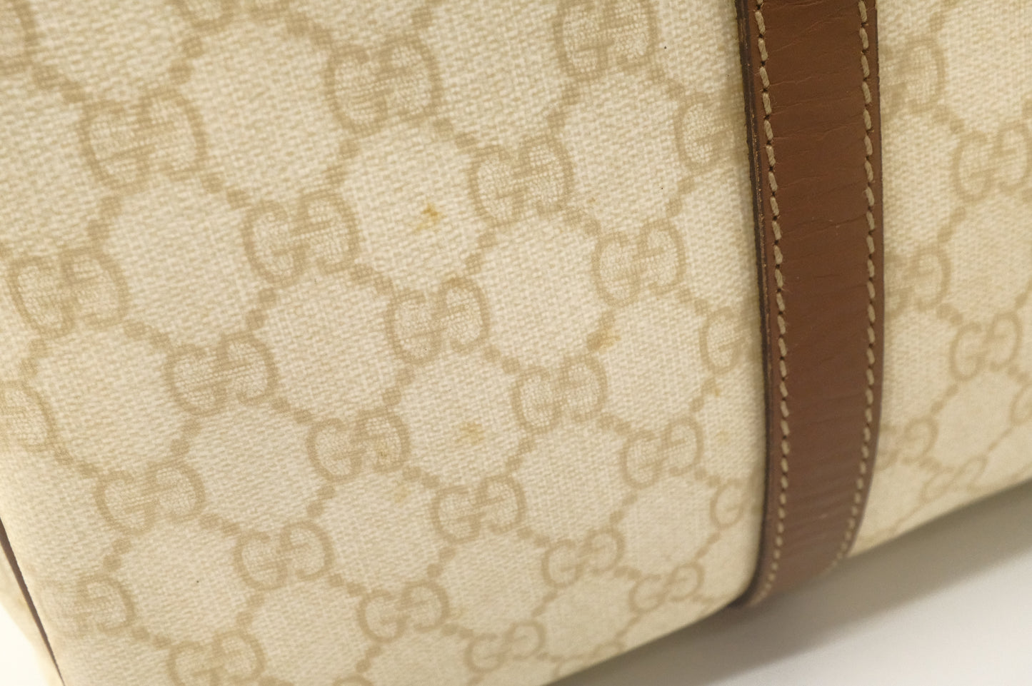 Gucci Boston Bag in Ivory GG Supreme Canvas