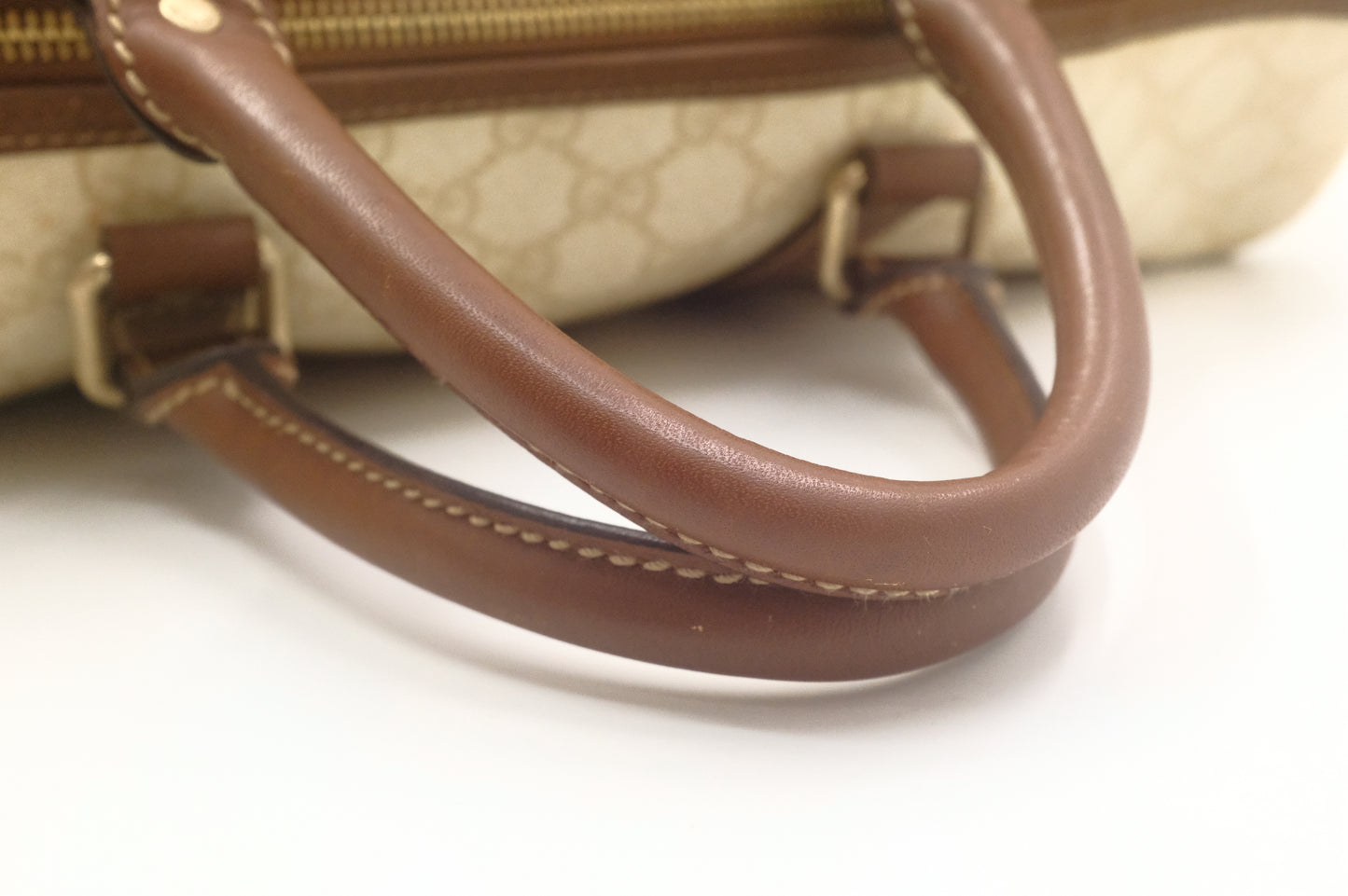 Gucci Boston Bag in Ivory GG Supreme Canvas