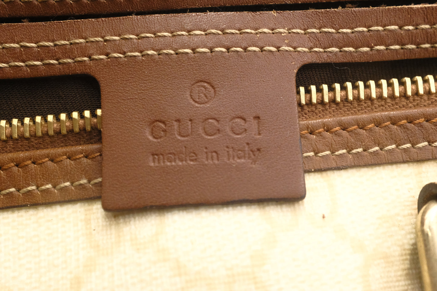 Gucci Boston Bag in Ivory GG Supreme Canvas