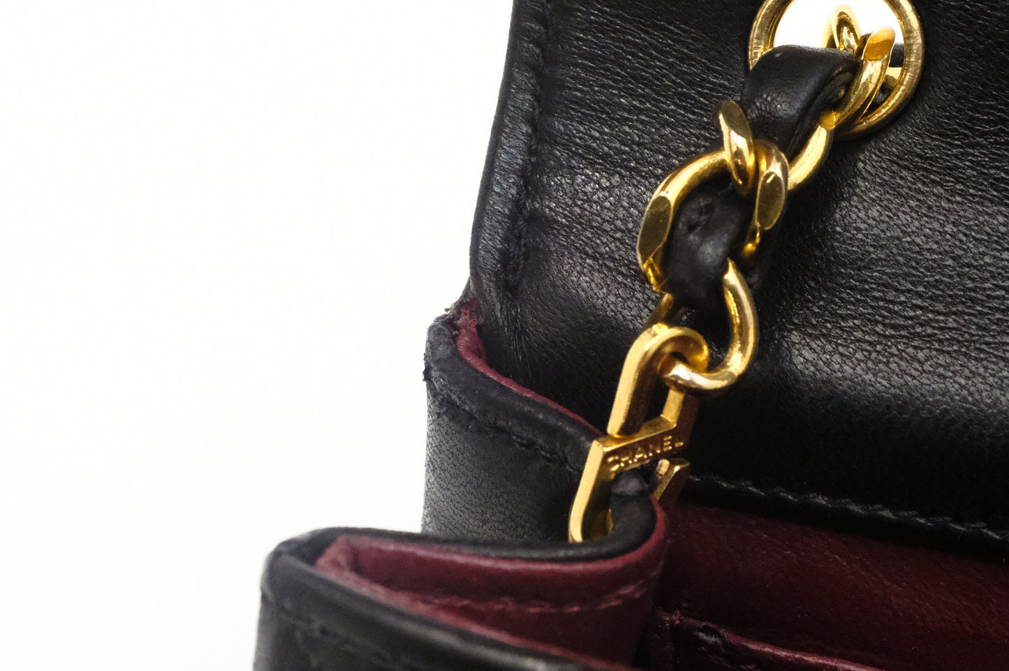 Chanel Small Round Flap in Black Matelassé Leather