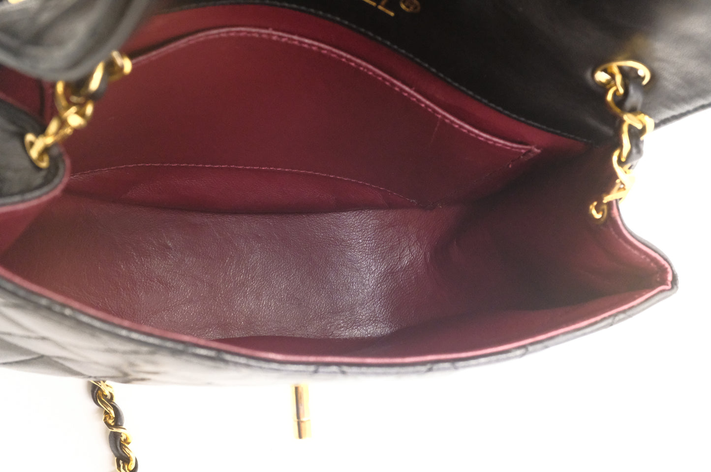Chanel Small Round Flap in Black Matelassé Leather