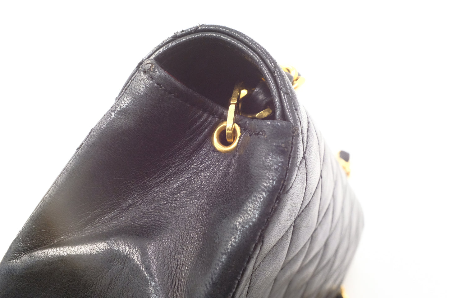 Chanel Small Round Flap in Black Matelassé Leather