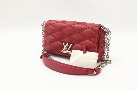 Louis Vuitton Wallet on Chain GO-14 in Red Leather
