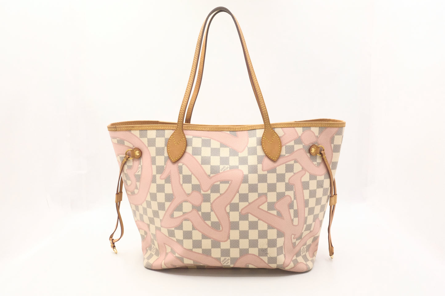 Louis Vuitton Tahitienne Neverfull MM in Damier Azur with Rose Ballerine Canvas