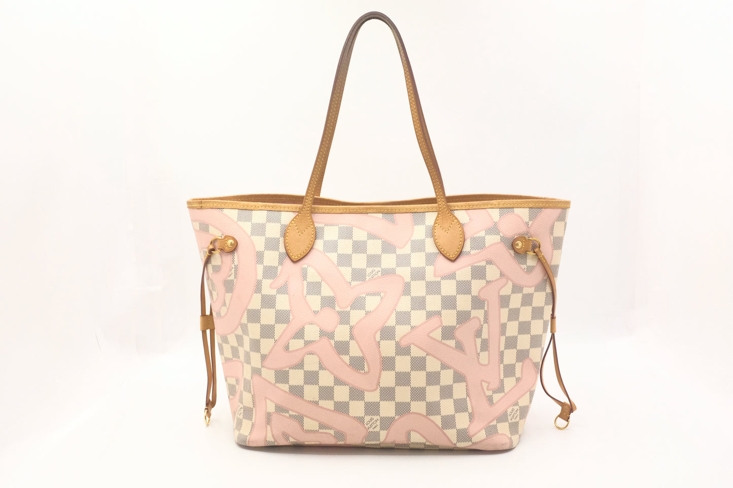 Louis Vuitton Tahitienne Neverfull MM in Damier Azur with Rose Ballerine Canvas