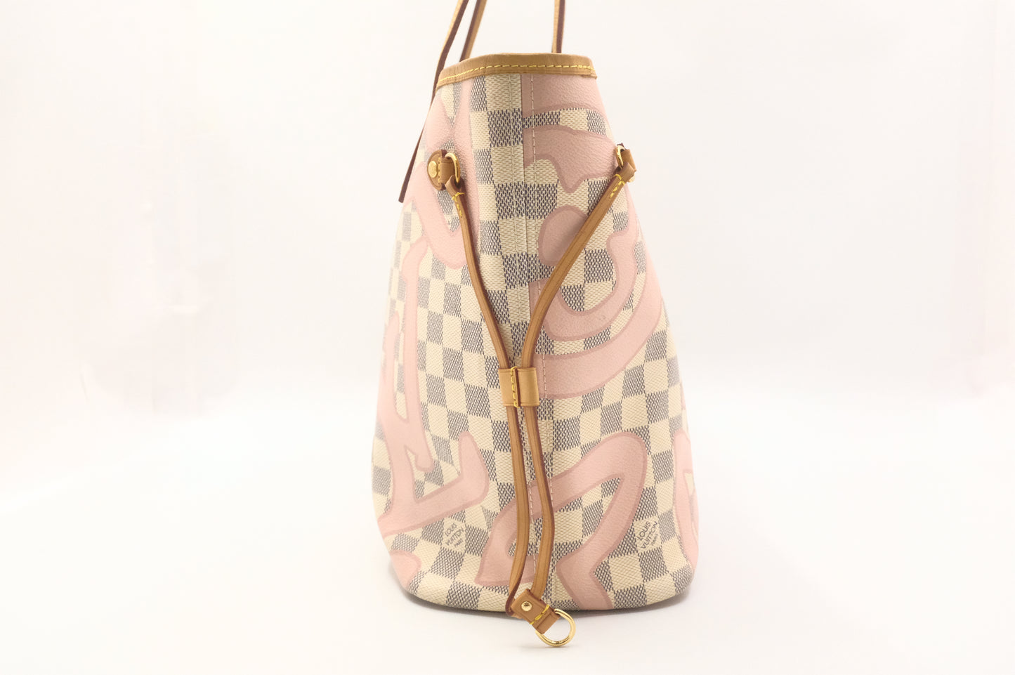 Louis Vuitton Tahitienne Neverfull MM in Damier Azur with Rose Ballerine Canvas