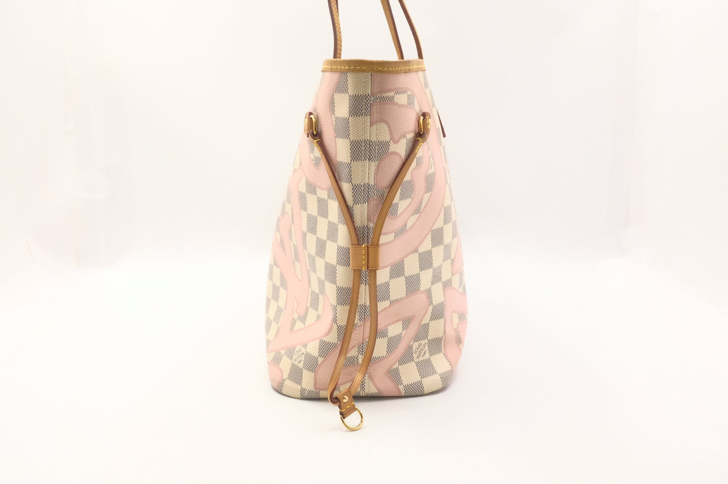 Louis Vuitton Tahitienne Neverfull MM in Damier Azur with Rose Ballerine Canvas