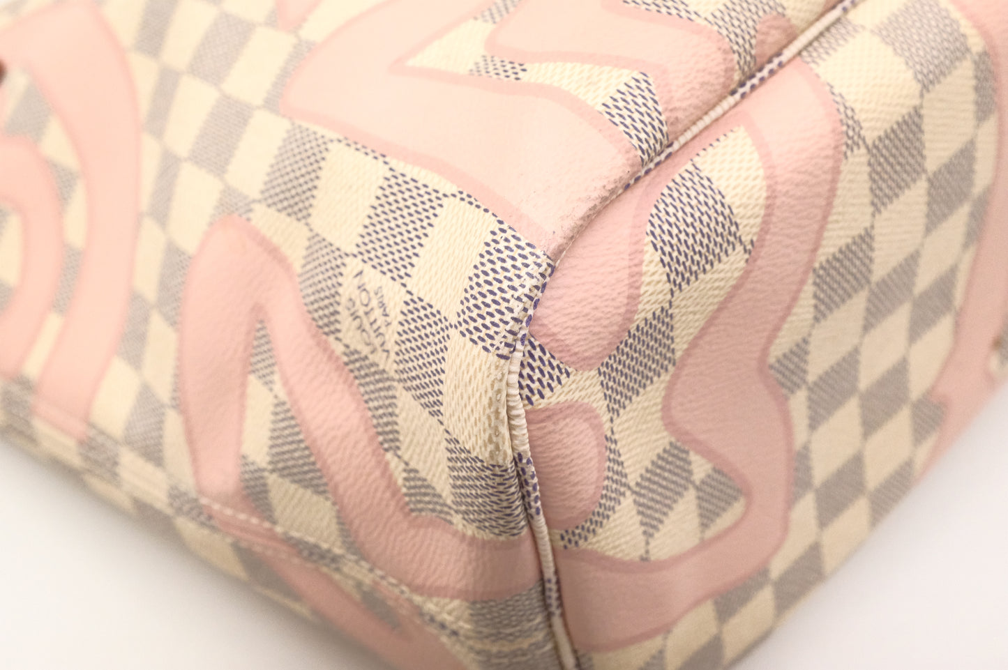 Louis Vuitton Tahitienne Neverfull MM in Damier Azur with Rose Ballerine Canvas