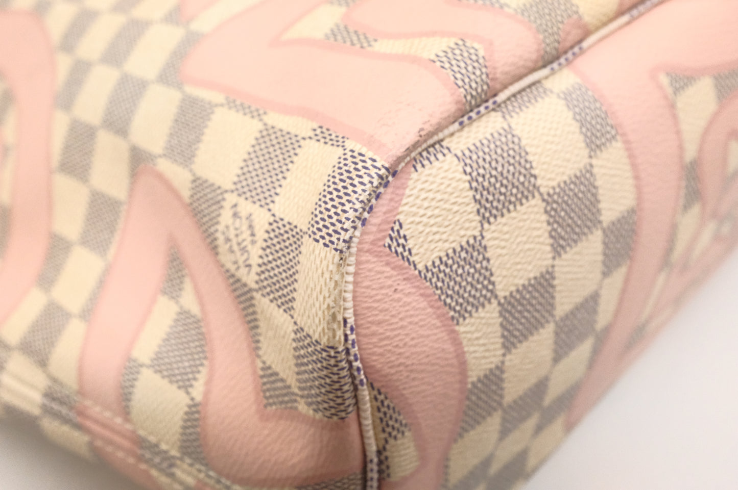 Louis Vuitton Tahitienne Neverfull MM in Damier Azur with Rose Ballerine Canvas
