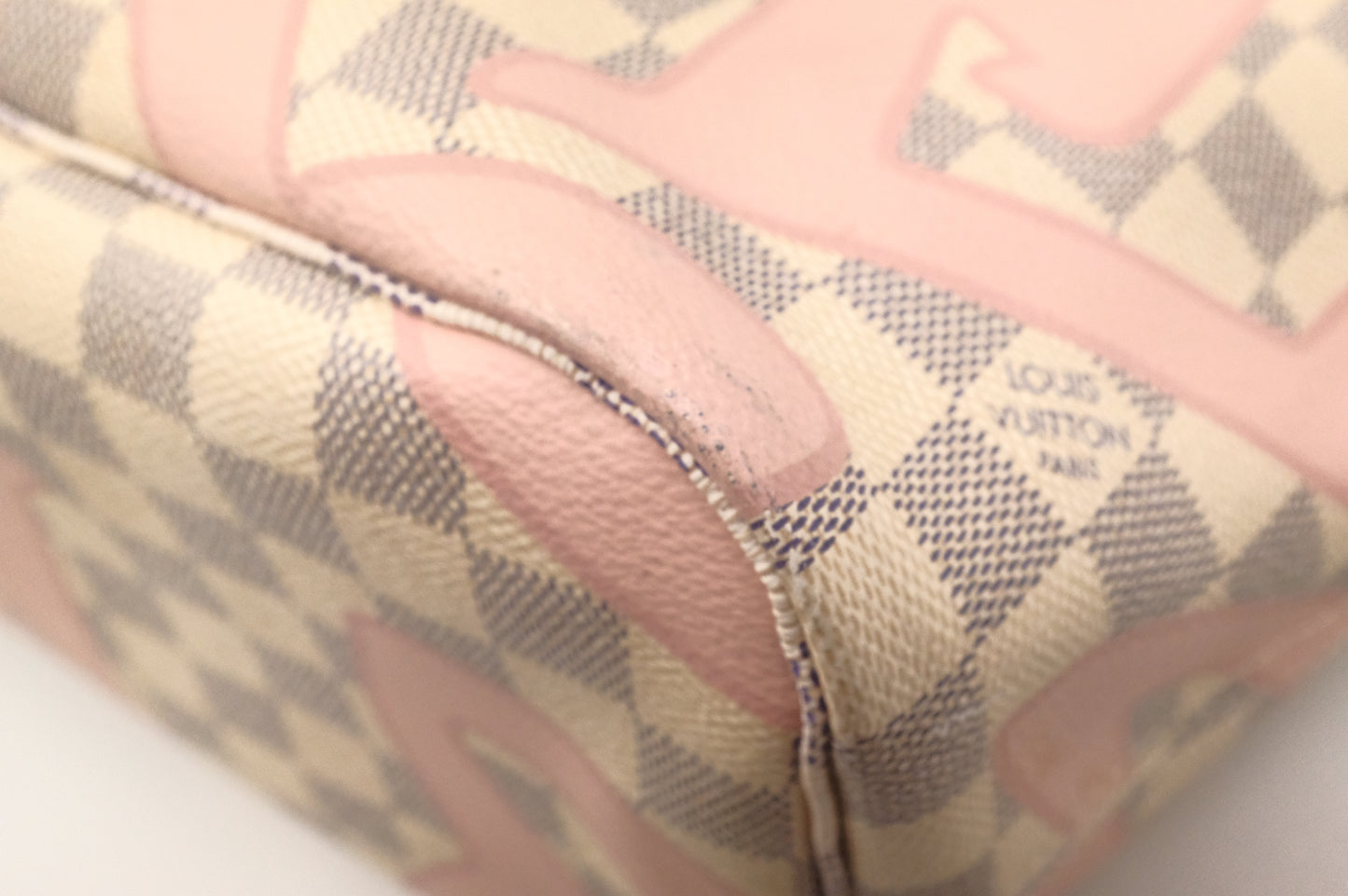 Louis Vuitton Tahitienne Neverfull MM in Damier Azur with Rose Ballerine Canvas