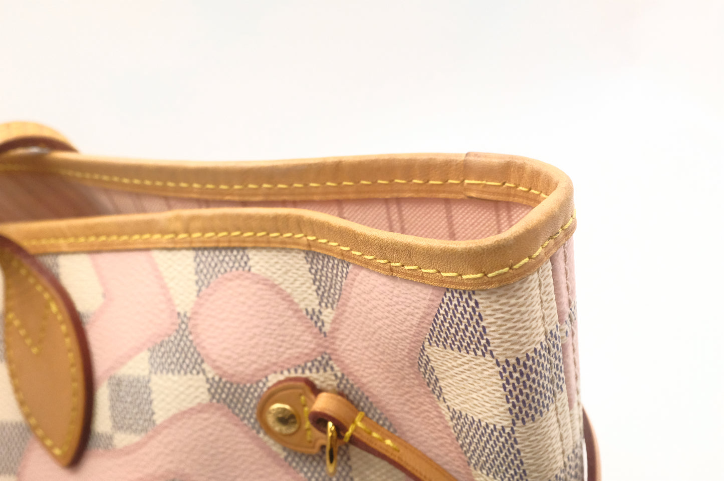 Louis Vuitton Tahitienne Neverfull MM in Damier Azur with Rose Ballerine Canvas