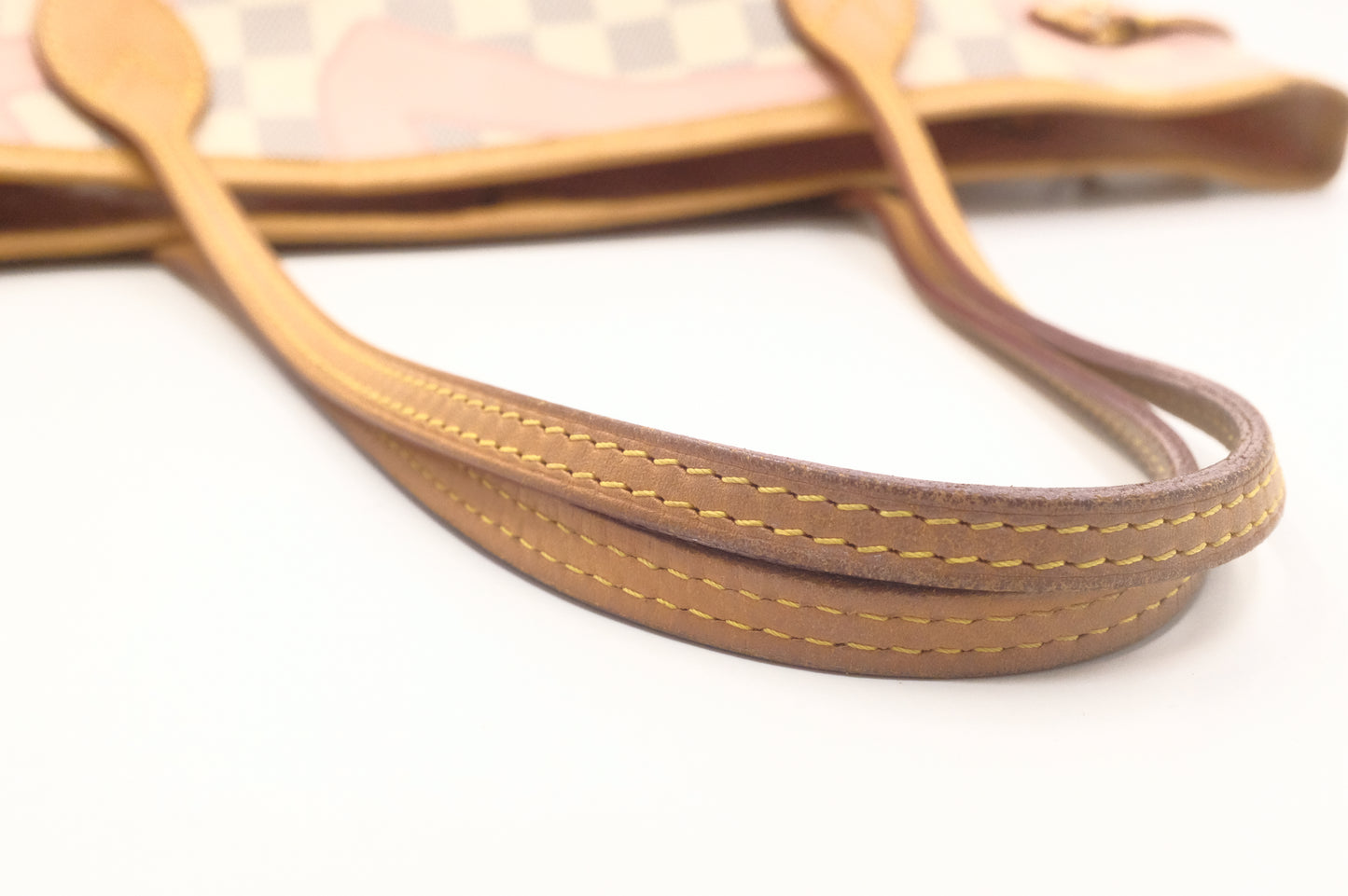 Louis Vuitton Tahitienne Neverfull MM in Damier Azur with Rose Ballerine Canvas