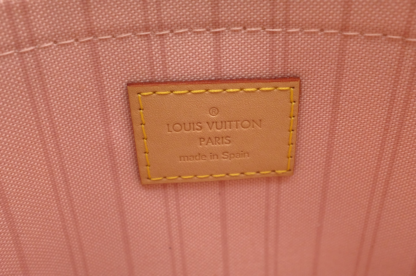 Louis Vuitton Tahitienne Neverfull MM in Damier Azur with Rose Ballerine Canvas