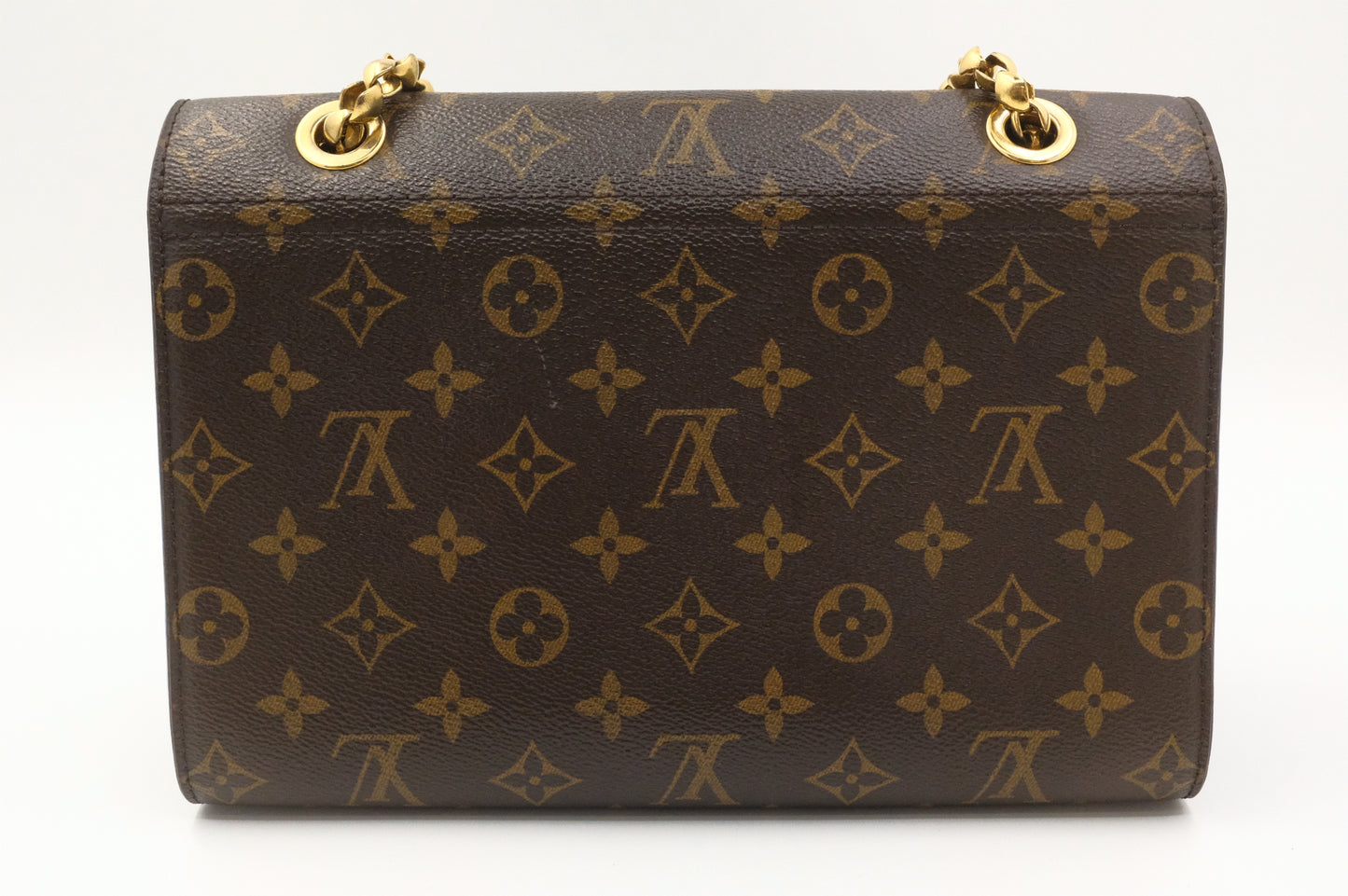 Louis Vuitton Victoire in Monogram Canvas & Blue Leather