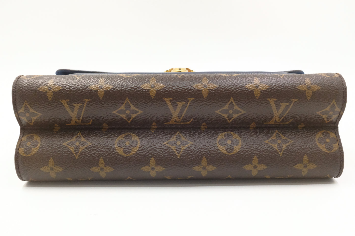 Louis Vuitton Victoire in Monogram Canvas & Blue Leather