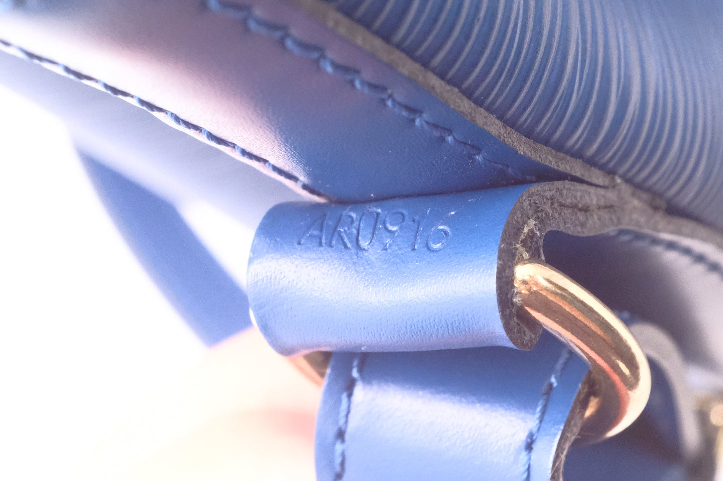 Louis Vuitton Noe in Blue Epi Leather