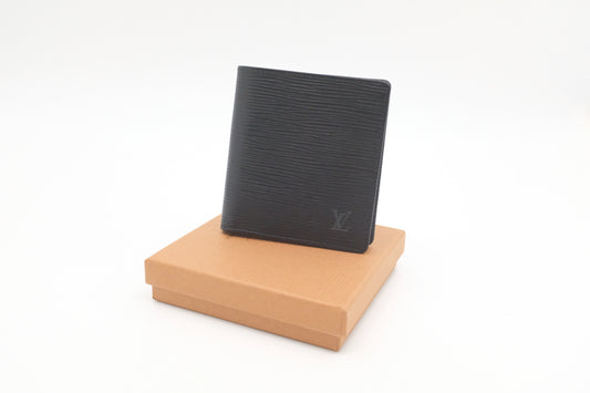 Louis Vuitton Bifold Wallet in Black Epi Leather