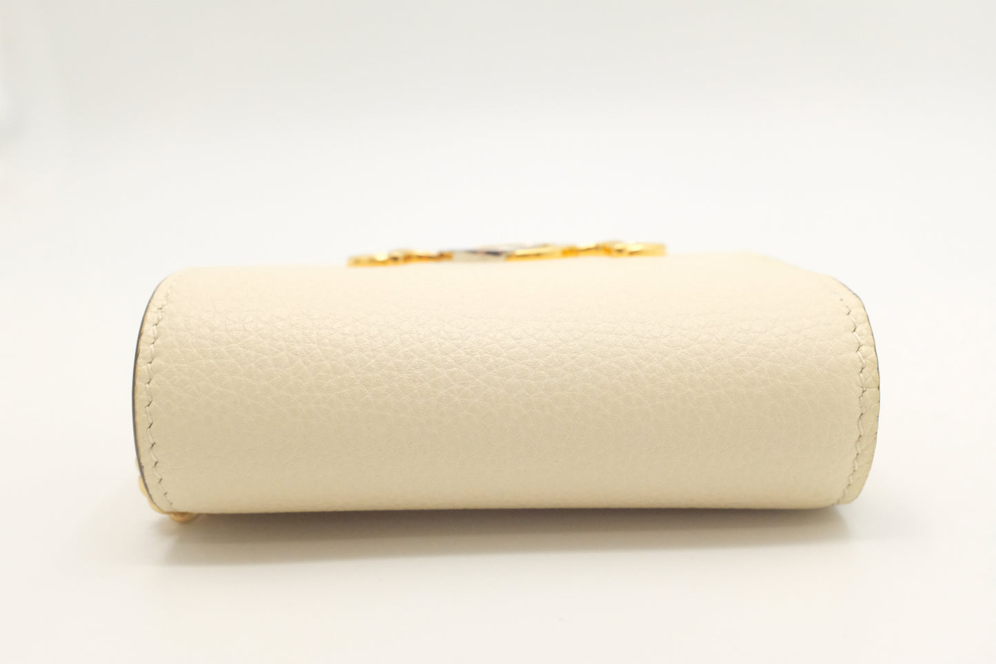Gucci Zumi Chain Wallet in Cream Leather