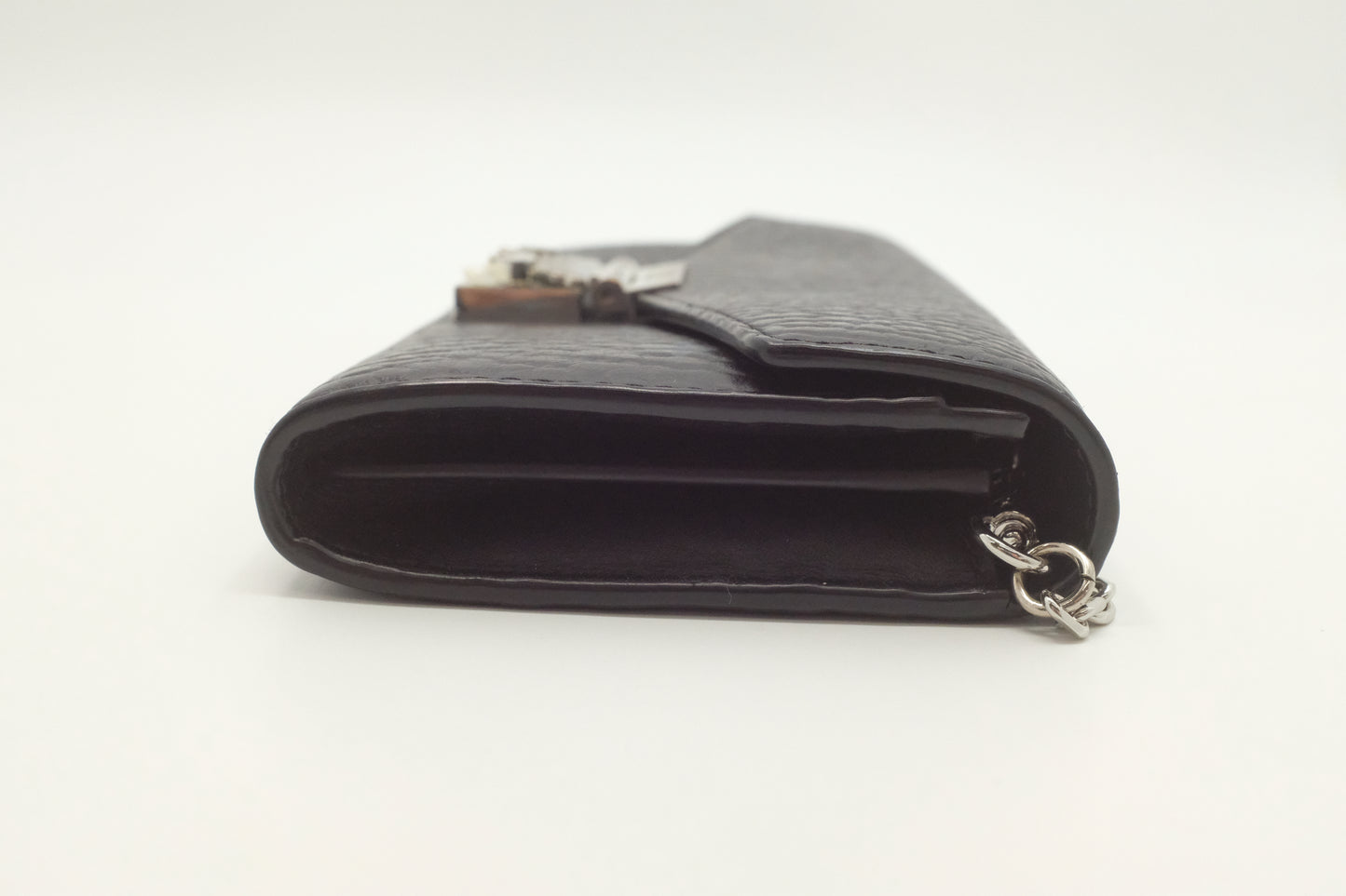 MCM Wallet on Chain in Black Visetos Canvas