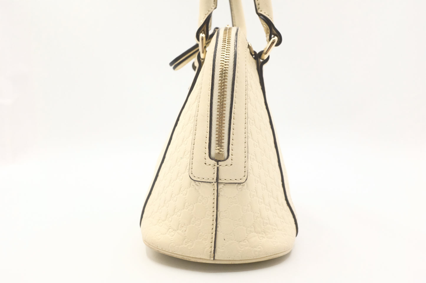 Gucci Mini Dome Shoulder Bag in White Micro Guccissima Leather