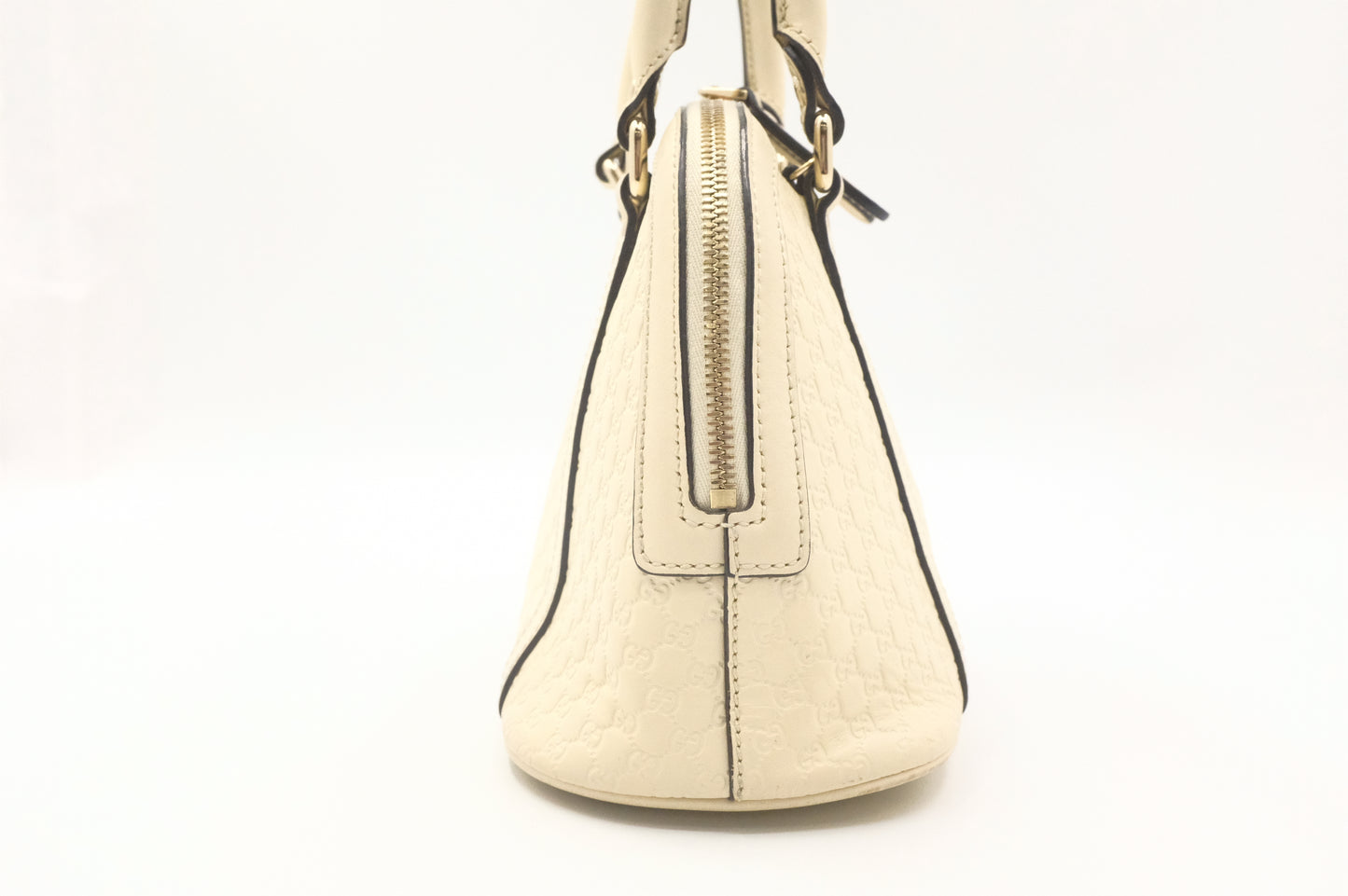 Gucci Mini Dome Shoulder Bag in White Micro Guccissima Leather