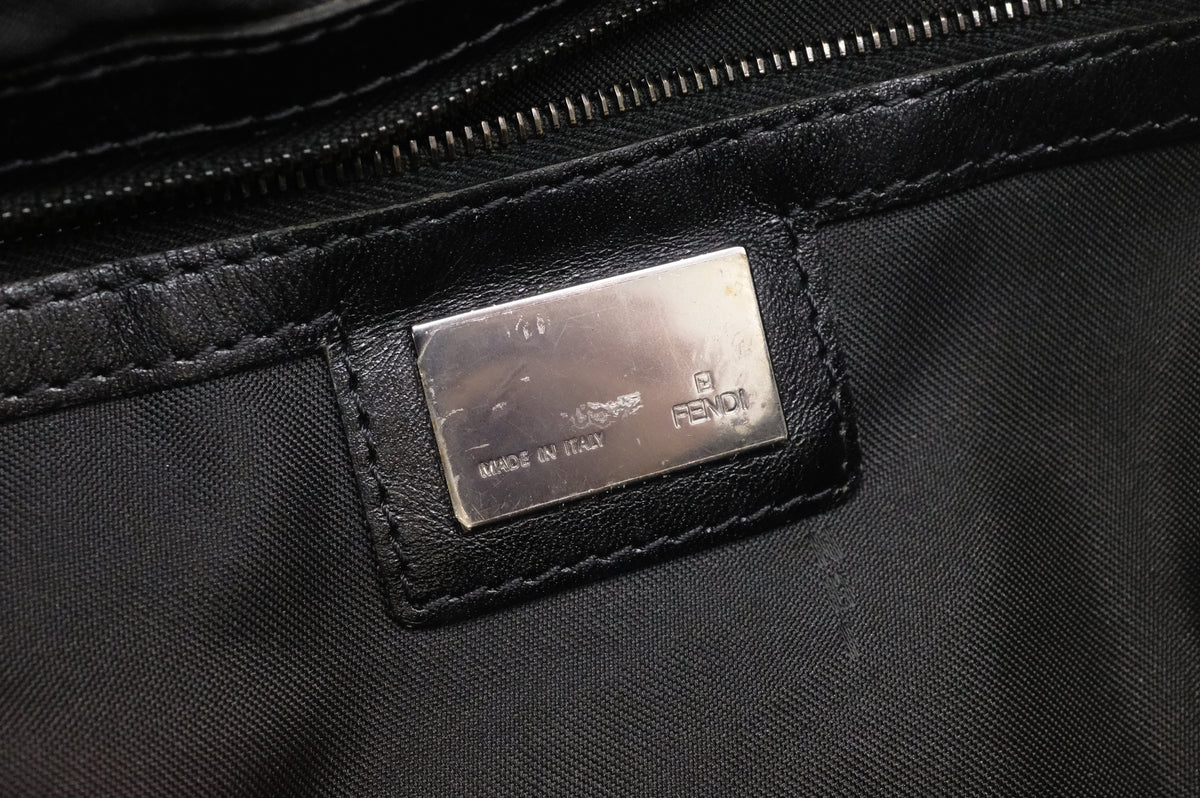 Fendi Mamma Baguette in Dark Brown Zucchino Canvas