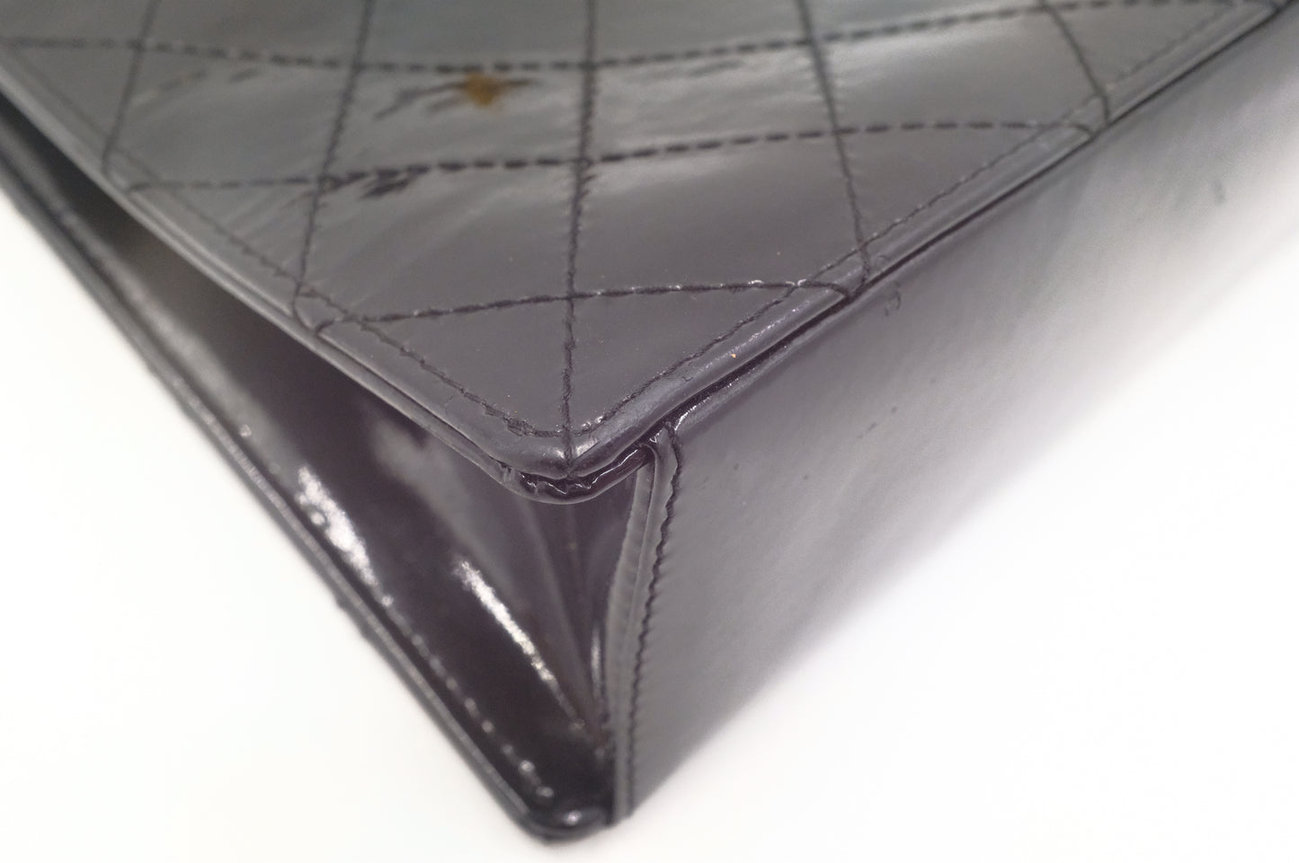 Chanel Handbag in Black Matelasse Patent Leather