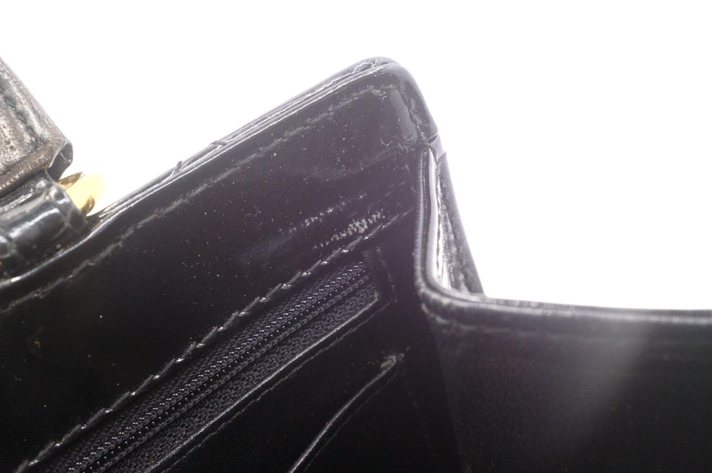 Chanel Handbag in Black Matelasse Patent Leather