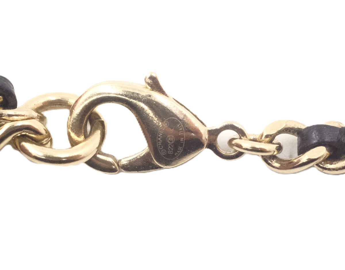 Chanel Heart Mirror Box Necklace in Tweed and Enamel