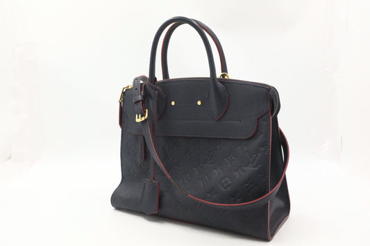 Louis Vuitton Pont Neuf in Navy Blue Empreinte Leather